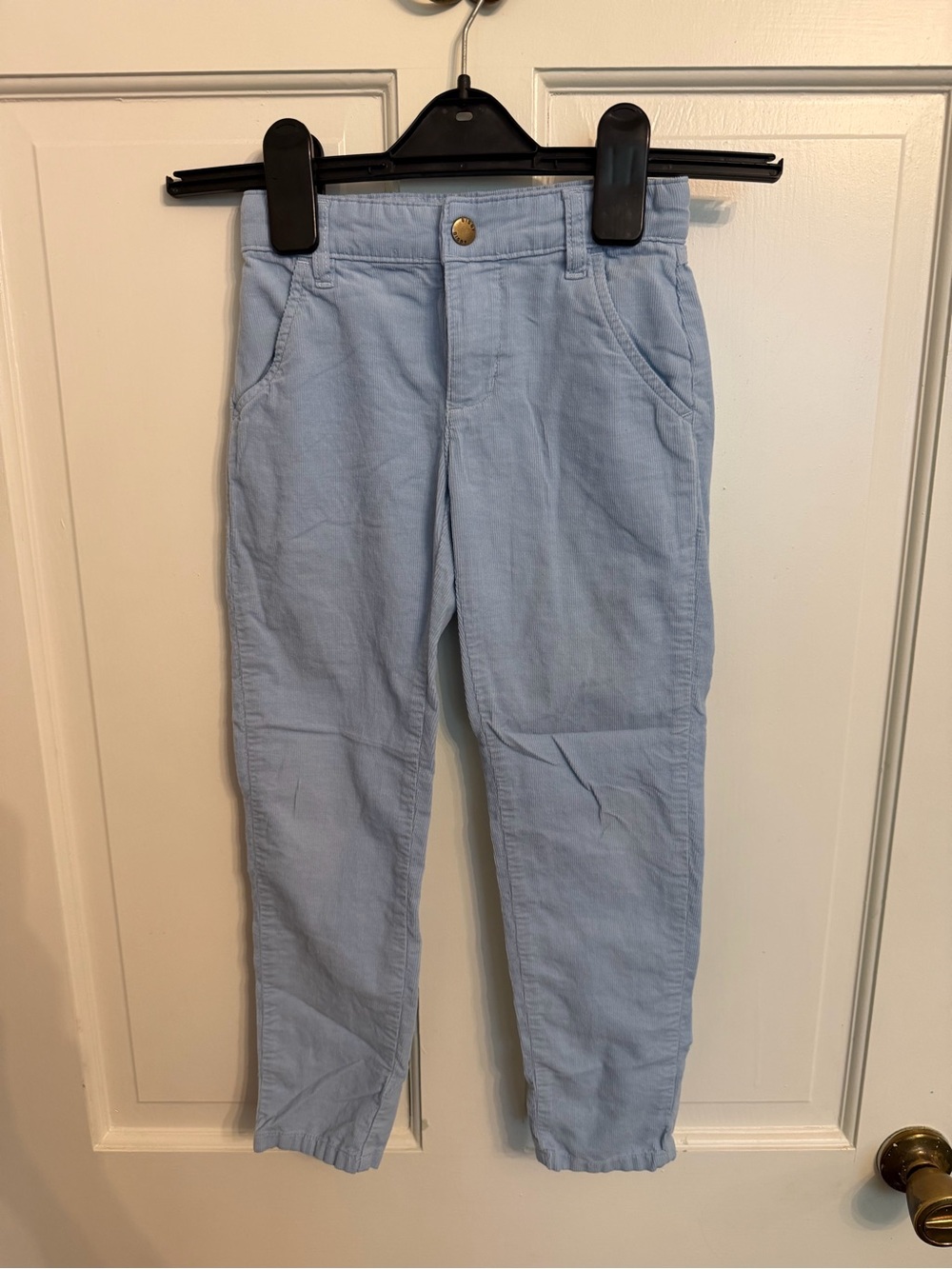 Light Blue Kids Casual Pants with Elastic Ankles